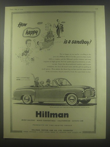 1954 hillman minx - minx, convertible