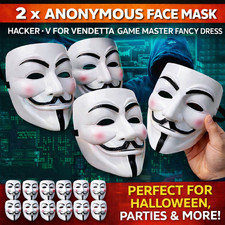 2 X WHITE ANONYMOUS HACKER