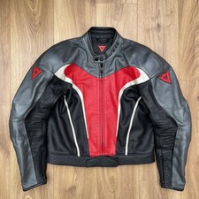 Vintage Dainese Motorcycle Leather Jacket Made In Italy Armour Motorbike Biker 