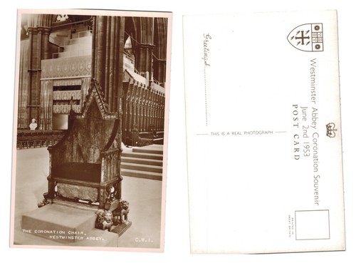 Postcard coronation chair - -,