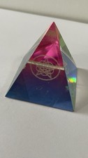 Pentagram Medium Size Multicoloured Pyramid Prism Ornament (some Chips)