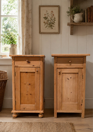 Antique vintage pine - pine, bedside