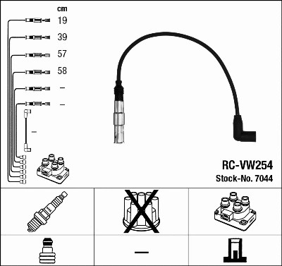 Ignition cable kit - ignition, fits: