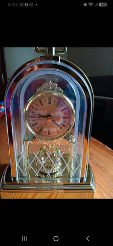 Glass dome arch mantel - glass, clock