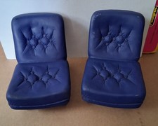 Vintage Sindy blue recliner chairs x2 Pedigree furniture 