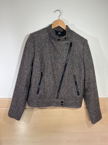 Brown tweed wool blend - tweed,