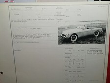 MGB 1962 POLICE IDENTIFICATION SHEET LEAFLET BROCHURE.