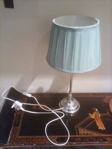 Large table lamp with - lamp, shade