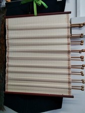 Vintage Bamboo Straight Needle Holder, Scroll, Knitting Needle Storage