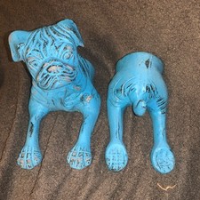Cast Iron Pug Dog Coat/bag Hooks Great Condition 