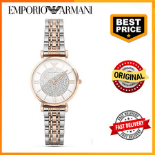 New EMPORIO ARMANI AR1926 Rose Gold Silver Ladies Womens Watch 3 Days Express