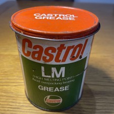 Vintage Castrol LM Grease Tin 500g 1.1 Pounds about a third full
