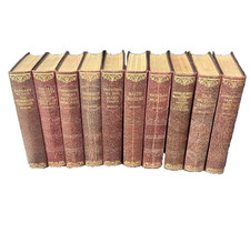 Dickens Vintage Collection x10 Burgundy Hardbacks (Hazell Watson & Viney 1930s)