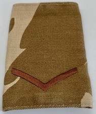 British Military Issue Lance Corporal Desert DPM Rank Insignia Slide