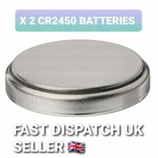 2 X CR2450 KEY FOB BATTERY FOR