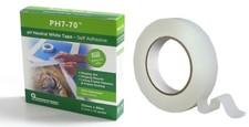 PH7-70 Acid Free Conservation White Mount Fixing and Hinging tape 25mmx66m