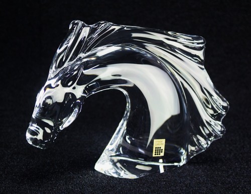 Daum crystal horse sculpture - crystal,