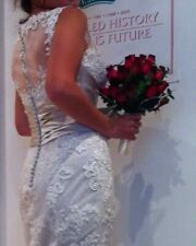 Justin Alexander 8596 Wedding Dress, Ivory Oyster, unaltered size US 8 UK 10