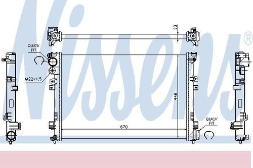 Nissens radiator for peugeot - nissens,