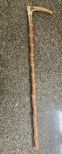 Malacca Cane Antler Horn Handle Show child’s Pony Hunting Crop Cane Hall Mark JH