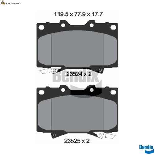 Brake pad set disc - brake,