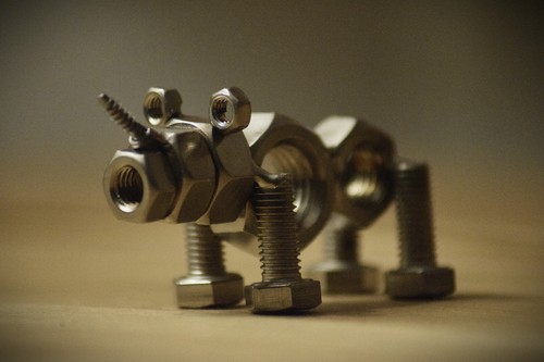 Welded metal sculpture - metal,