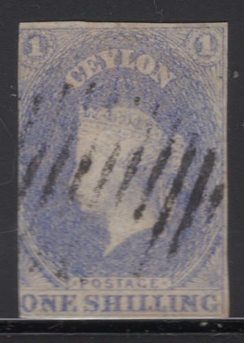 Ceylon 1857 slate violet - ceylon, 1s