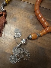 Vintage Pressed Amber Tesbih /