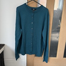 Uniqlo Green Cardigan 100%