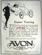Vintage 'AVON' Car Tyres Tire ADVERT - Original Small 1922 Print AD