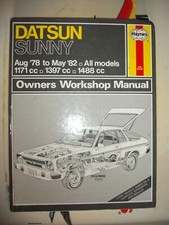 HAYNES WORKSHOP MANUAL DATSUN SUNNY 78-82 ALL MODELS NISSAN 525 ESTATE VAN COUPE