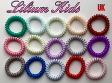 Spiral Coil Wire Hair Bands/Bobbles - Premium Big 5cm - Solid Colours - 4&8 Pack