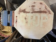 Vintage School Bus Stop Sign