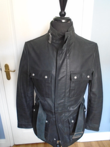 Zara mens black leather biker - mens,