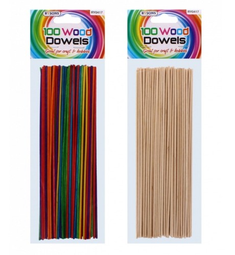 100pcs wooden dowels - wooden, wood