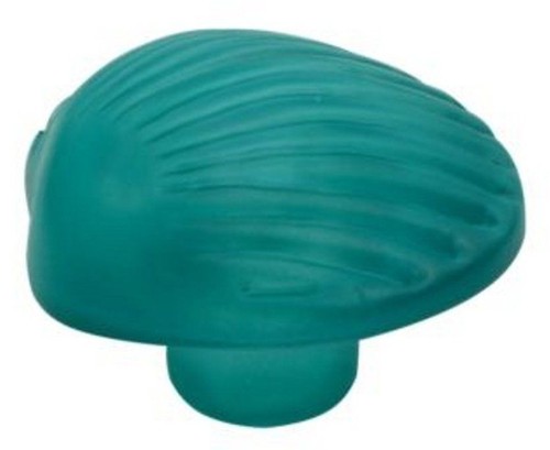 Cockle shell knobs 36mm - shell, aqua