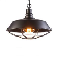 Black Pendant Light Fitting Ceiling Industrial Barn Style, Farmhouse Look, E27