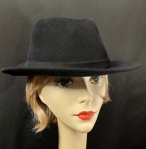 Tilley fedora hat - black, fur