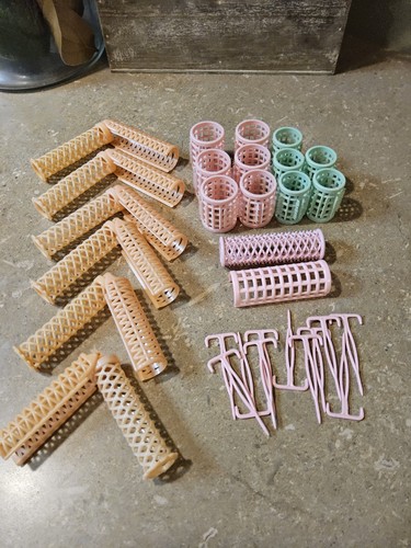 Lot vintage hair curlers - lot, of