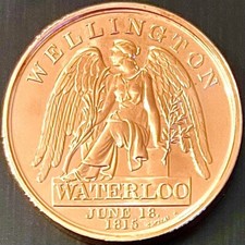 London Mint "The Waterloo Campaign Medal"  2015  36mm Coin.