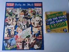1930'S VINTAGE DAILY MAIL 15" X 19" JIGSAW  PUZZLE 400 PIECES - FIND THE FILMS