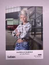 EastEnders Lola Pearce Daniella Harold Signed Cast Card Undedicated