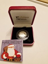 Father Christmas Silver Proof Piedfort 50p Coin Pobjoy Mint