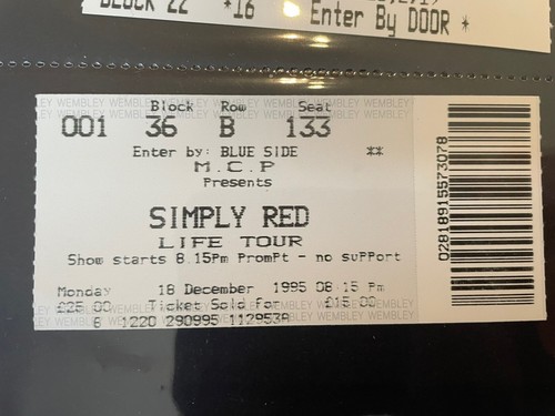 Simply red ticket 1995 - red,