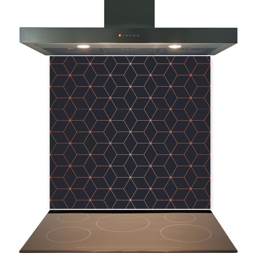 Kitchen glass splashback - kitchen,