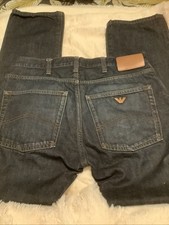 Armani Jeans Ladies 30 X 26 Straight Indigo Jeans