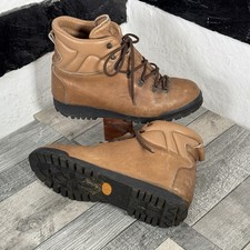 Trezeta Walking Hiking Boots UK 11 Brown Tan Leather Outdoor Padded Collar Ankle