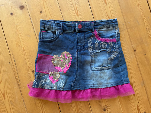 Girls desigual denim mid wash - desigual,