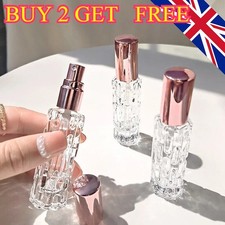 10/15ml small Empty Glass Perfume Bottle Spray Bottle Crystal Effect Travel UK