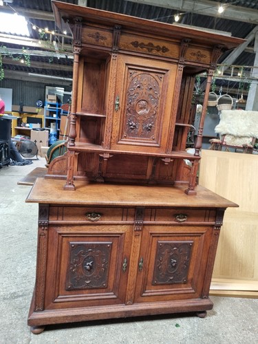 Antique victorian carved oak - victorian,